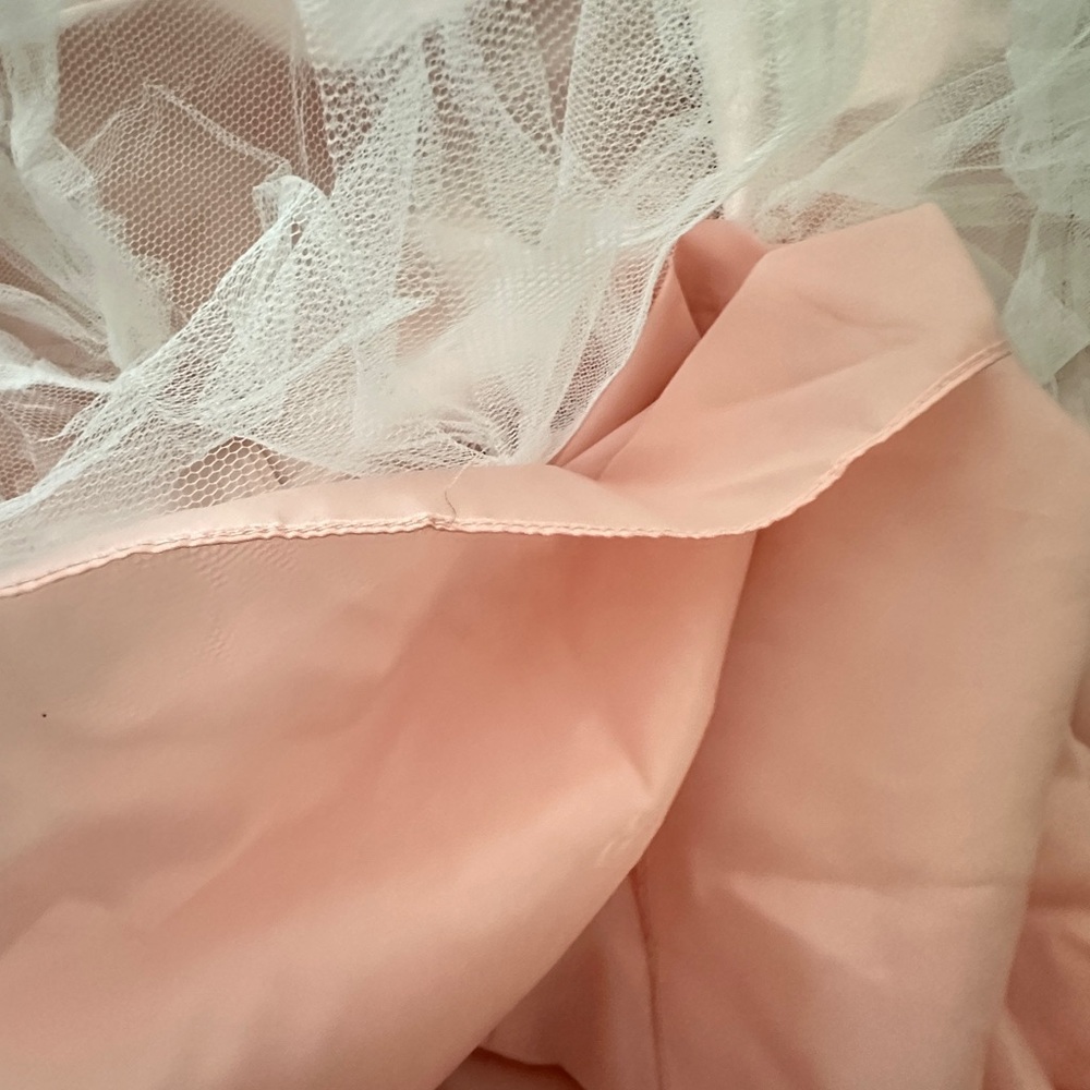 Eliza J Blush Pink Off-Shoulder Gown with Rhinestone Belt – Size 8 - Picture 13 of 13